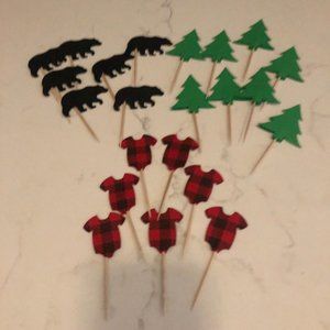 Bundle Item Only!! Lumberjack Cupcake Toppers